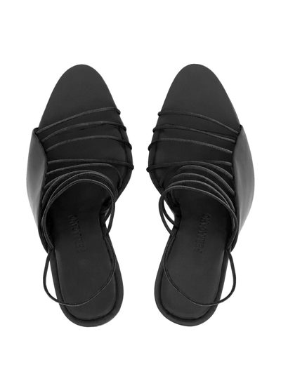 Ferragamo Altaire 105 Strappy Leather Sandals In Black