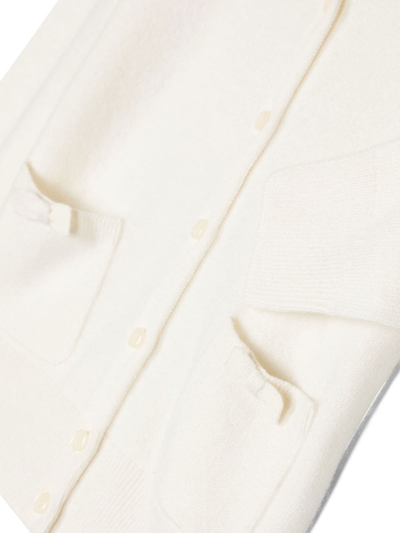 Shop Ralph Lauren Crew-neck Cashmere Cardigan In White