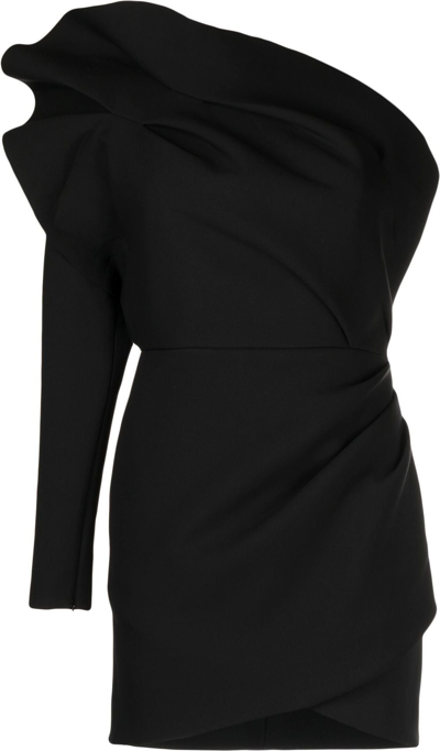 Shop Rachel Gilbert Aurora Mini Dress In Black