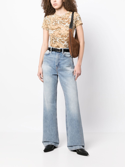 Rag & Bone Camouflage-print Short-sleeved T-shirt In Brown