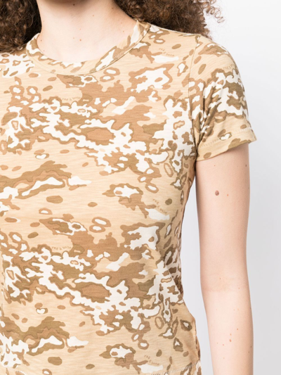 Shop Rag & Bone Camouflage-print Short-sleeved T-shirt In Brown