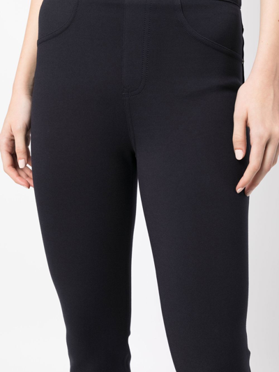 Shop Spanx Cropped 4-pocket Leggings In Blue