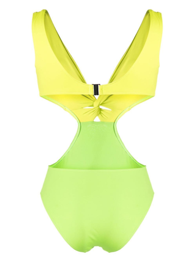 Shop Bondi Born Cora Cut-out Detail Swimsuit In Green
