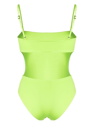 Shop Bondi Born Lena Cut-out Detail Swimsuit In Green