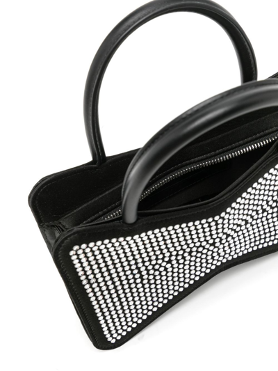 Shop Mach & Mach Crystal-embellished Mini Bag In Black