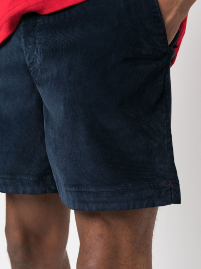 Shop Orlebar Brown Bulldog Corduroy Deck Shorts In Blue