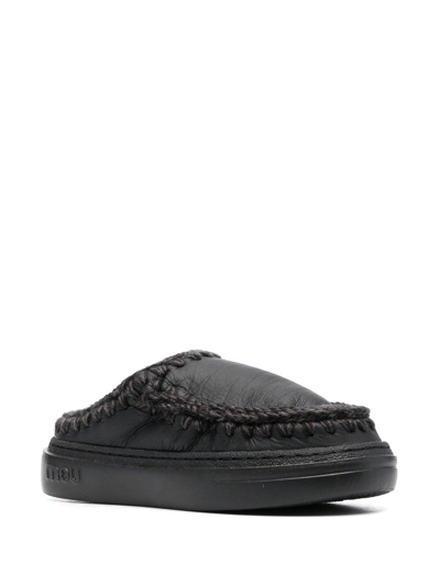 Mou Eskimo Bold Clog Slipers In Black