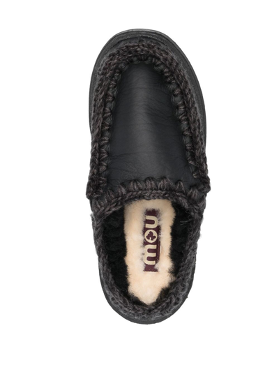 Mou Eskimo Bold Clog Slipers In Black