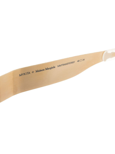 Mykita Python Round-frame Sunglasses In Gold
