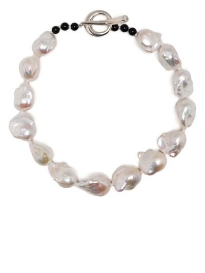 Shop Sophie Buhai Baroque-pearl Collar Necklace In White