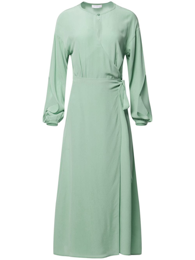 Shop Equipment V-neck Wrap Dress In Green