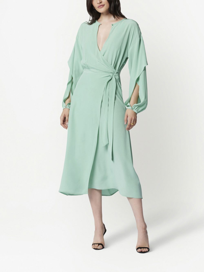 Shop Equipment V-neck Wrap Dress In Green