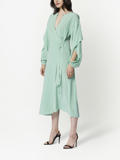 Shop Equipment V-neck Wrap Dress In Green