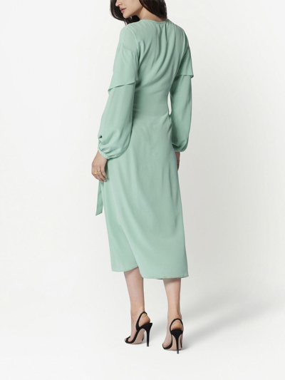 Shop Equipment V-neck Wrap Dress In Green