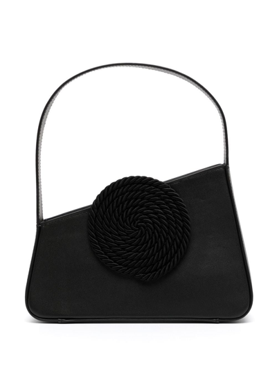 Shop D'estree Applique-detail Faux Leather Shoulder Bag In Black