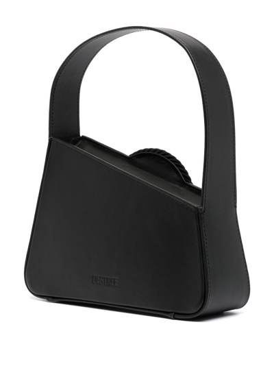 Shop D'estree Applique-detail Faux Leather Shoulder Bag In Black