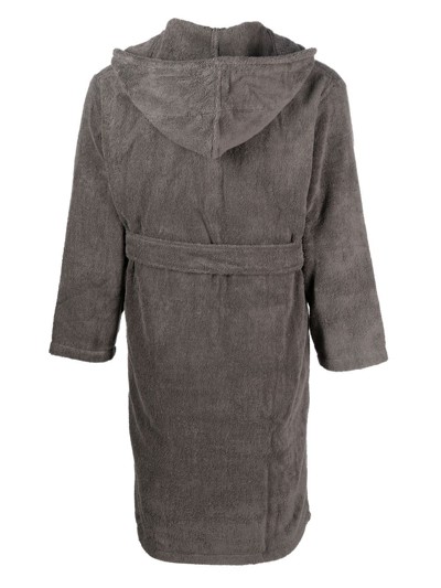Giorgio Armani Dorotea Cotton Bathrobe In Grey