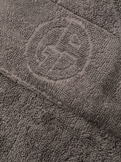 Giorgio Armani Dorotea Cotton Bathrobe In Grey
