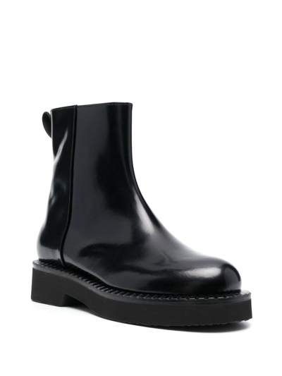 Premiata Patent Leather Ankle Boots In Black