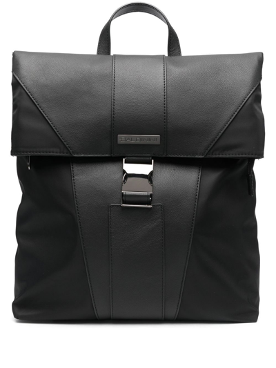 Shop Baldinini Neville Buckled Backpack In Black