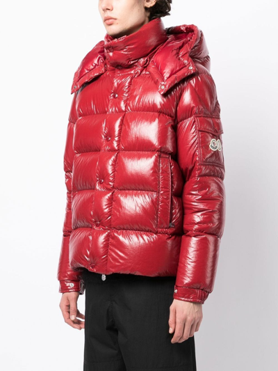 Shop Moncler Maya Down-filled Jacket In Red