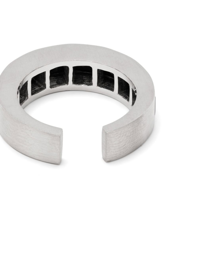 Shop Tom Wood Arch Square Onyx Ring In Silver