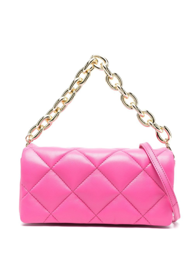 Shop Stand Studio Hera Quilted Shoulder Bag In Pink