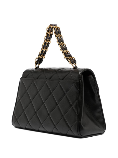 Pre-owned Chanel 1995 Classic Flap Top-handle Bag In Black