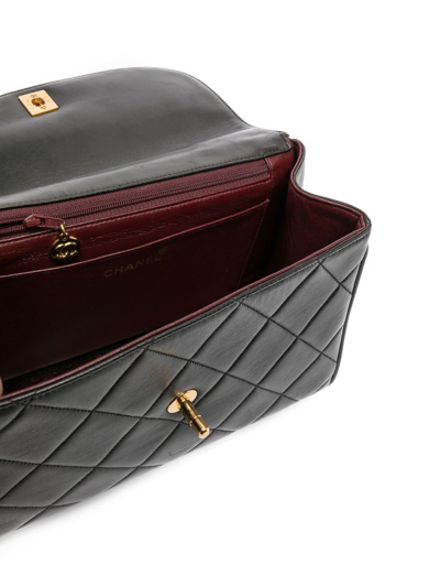 Pre-owned Chanel 1995 Classic Flap Top-handle Bag In Black