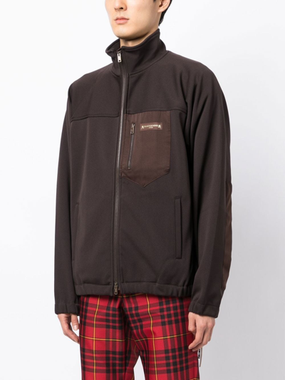 Shop Mastermind Japan Colour-block Bomber Jacket In Red