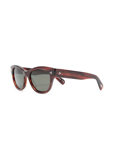 Shop Oliver Peoples Eadie Cat-eye Sunglasses In Brown