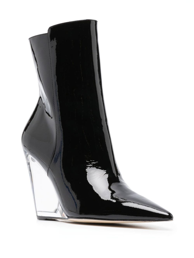 Shop Stuart Weitzman Lucite 105mm Ankle Boots In Black