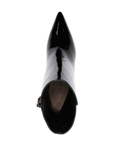 Shop Stuart Weitzman Lucite 105mm Ankle Boots In Black