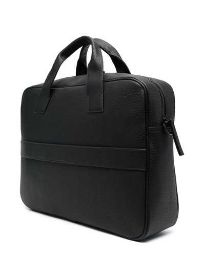 Tommy Hilfiger Logo-plaque Laptop Bag In Black