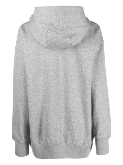 Nike Oversize Mélange Drawstring Hoodie In Grey
