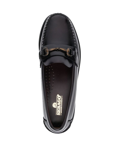 Shop Sebago Classic Joe Leather Loafers In Brown
