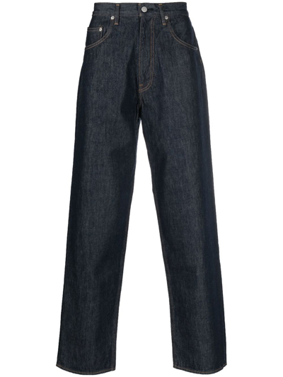 Shop Auralee Straight-leg Cut Jeans In Blue