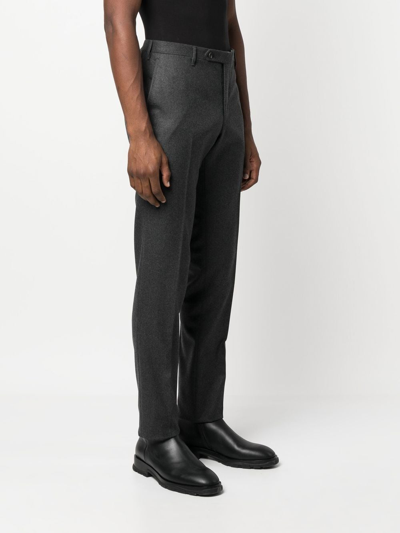 Shop Rota Virgin-wool Slim-cut Trousers In Grey