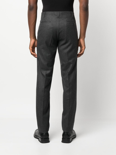 Shop Rota Virgin-wool Slim-cut Trousers In Grey