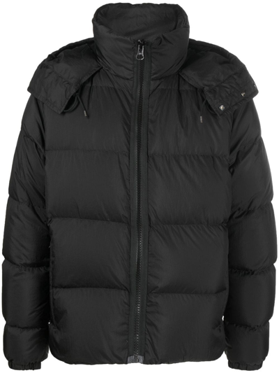 Shop Ten C Hooded Down-filled Jacket In Black