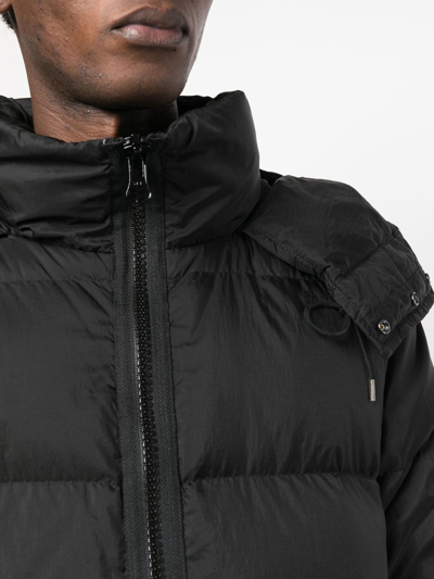 Shop Ten C Hooded Down-filled Jacket In Black