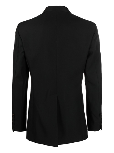 Shop Egonlab Double-breasted Wool Blazer In Black