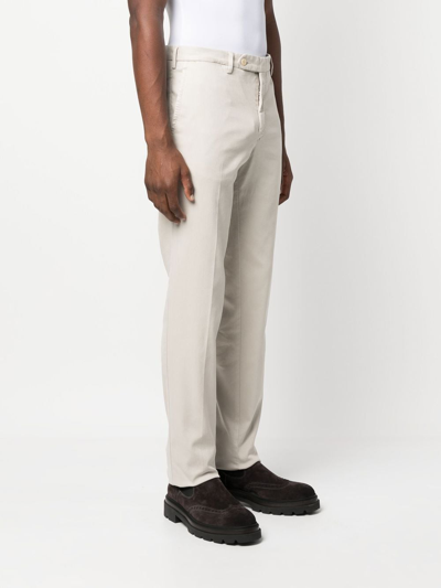 Shop Rota Straight-leg Cotton Trousers In Neutrals