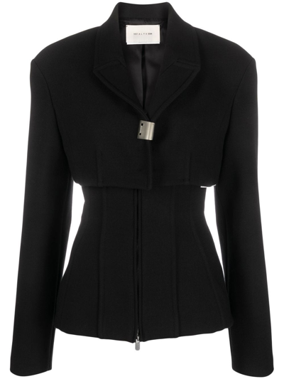 Shop Alyx Layered-design Zipped Jacket In Black