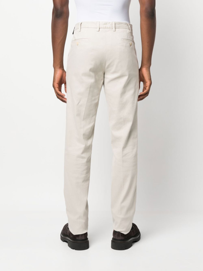 Shop Rota Straight-leg Cotton Trousers In Neutrals
