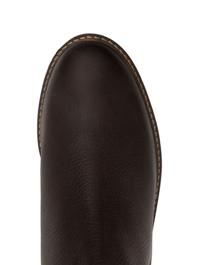 Shop Barbour Leather Chelsea Boots In Brown