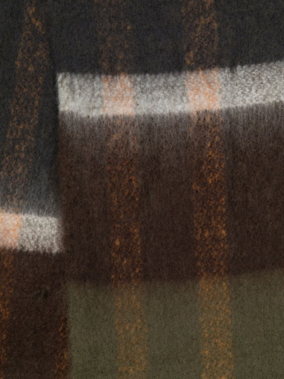 Barbour Tartan-check Knit Scarf In Green