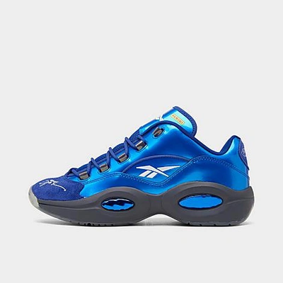 Shop Reebok Men's X Panini Question Low Basketball Shoes In Classic Cobalt/collegiate Navy/footwear White