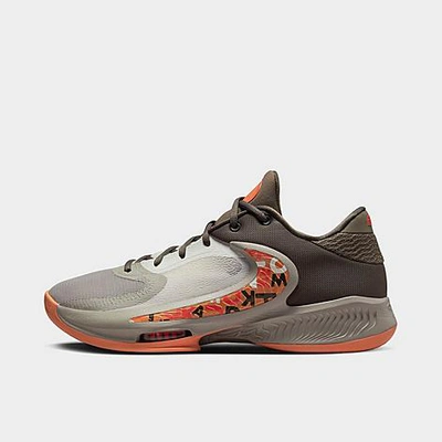 Shop Nike Zoom Freak 4 Basketball Shoes In Ironstone/cobblestone/sail/orange Trance