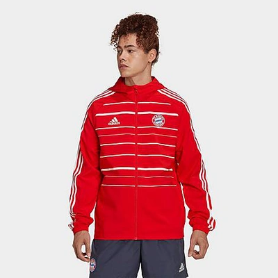 Shop Adidas Originals Adidas Men's Soccer Fc Bayern Dna Windbreaker Jacket In Red